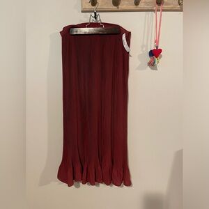 NEW J. Crew Burgundy Pleated Skirt